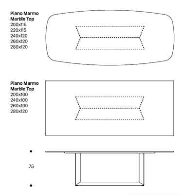 T5 Stone Tonelli Design dimensions