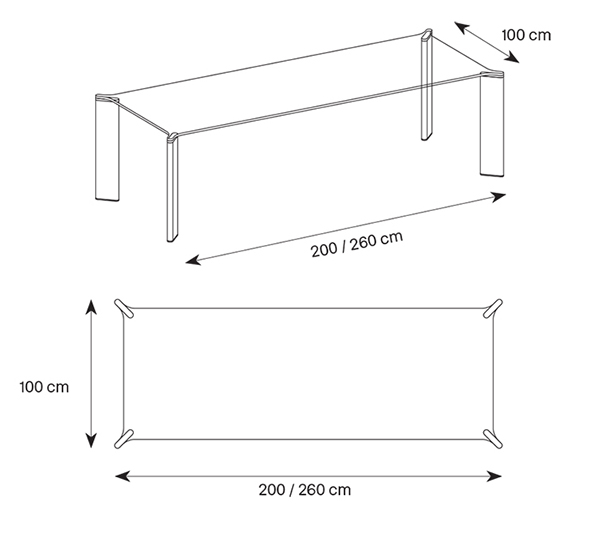 Can Can table Tonelli design sizes