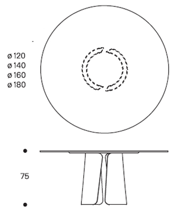Wiston Tonelli Design round table dimensions