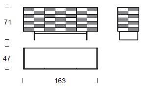 Colosseo sideboard Tonin Casa dimensions