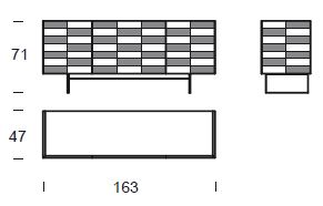 Colosseo sideboard Tonin Casa dimensions
