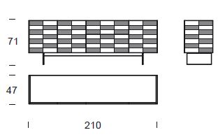 Colosseo sideboard Tonin Casa dimensions