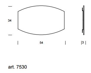 Skin mirror Tonin Casa dimensions