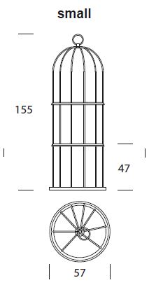 Tweet Bookcase Tonin Casa dimensions