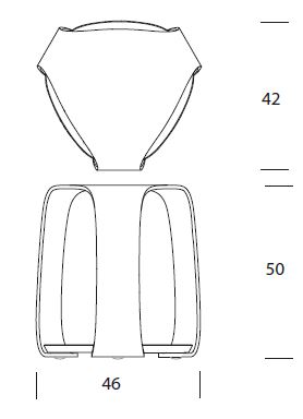 Chakra Coffee table Tonin Casa dimensions