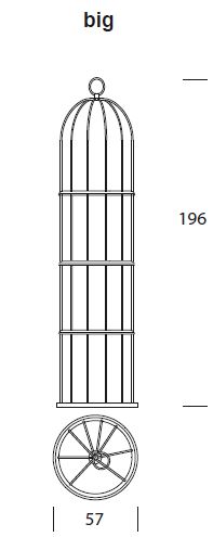 Tweet Bookcase Tonin Casa dimensions