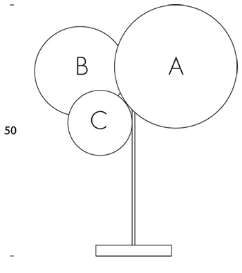 atomo lampada da tavolo tonin casa misure