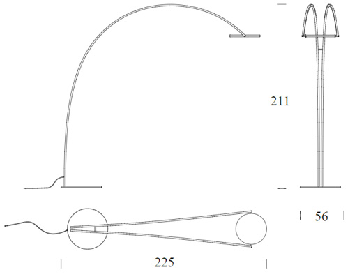 Odissea Lamp Tonin Casa dimensions