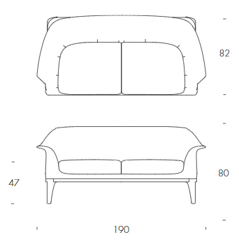 Tiffany Sofa Tonin Casa dimensions