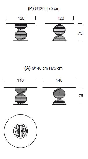 Firenze table Tonin Casa dimensions