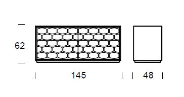 Honey Night dresser Tonin Casa dimensions