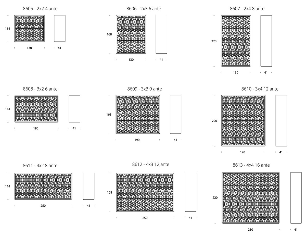Granada Tonin Casa Showcase dimensions