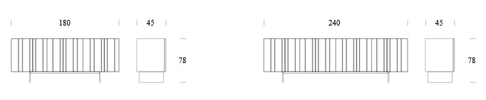 Dimensions of Bombè Tonin Casa Sideboard
