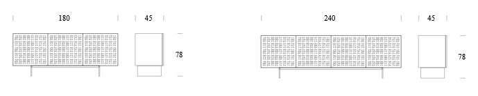Dimensions of Millebolle Tonin Casa Sideboard