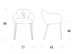 Olympia Tonin Casa Armchair Dimensions