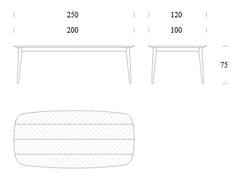 Italo Tonin Casa Table Dimensions