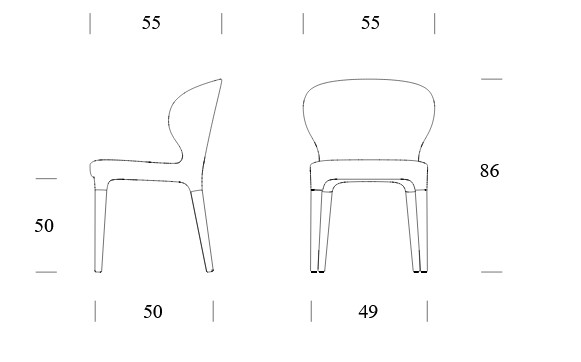 Bea Plus Tonin Casa Chair sizes