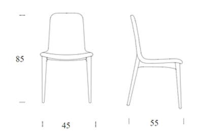 Aralia chair Tonin Casa dimensions