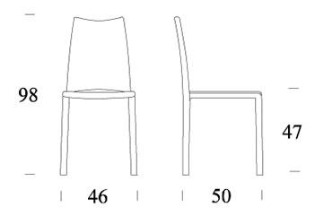Madeleine chair Tonin Casa dimensions