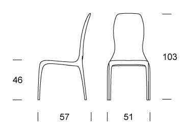 Lisetta Chair Tonin Casa dimensions