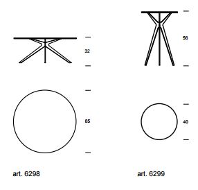 Tree Coffee table Tonin Casa dimensions