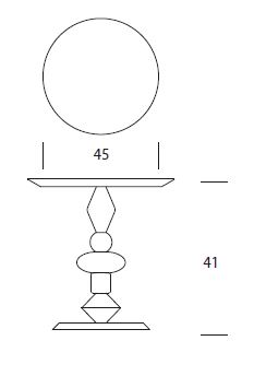 Pandora Coffee table Tonin Casa dimensions