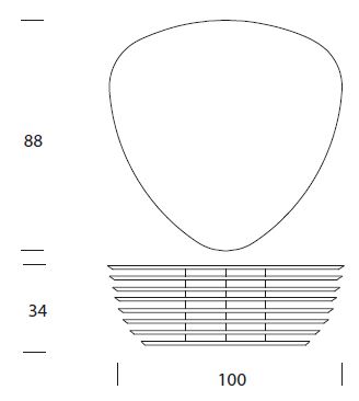 Rea Coffee table Tonin Casa dimensions