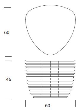 Rea Coffee table Tonin Casa dimensions