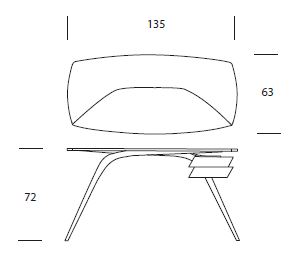 Logos Desk Tonin Casa dimensions