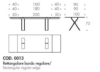Still-table-Tonin-Casa-extensible-with-rectangular-top-dimensions