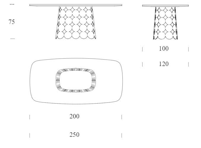 Tavolo Pois Tonin Casa dimensioni