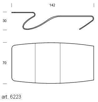 Alaric Coffee table Tonin Casa dimensions