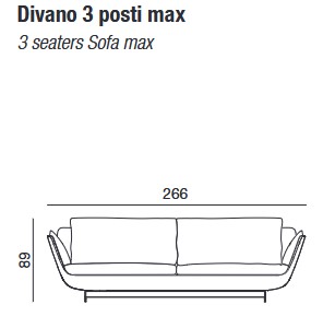 Biggie Mono Sofa Twils dimensions