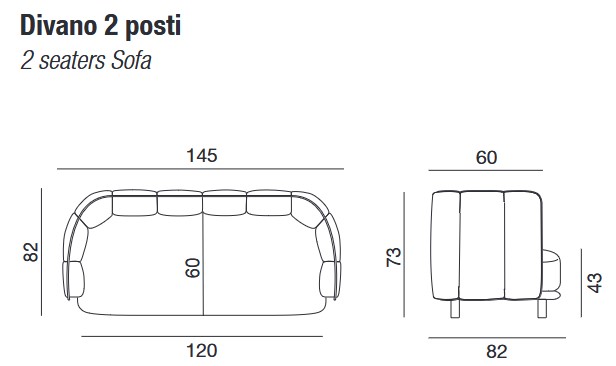 Chain Twils Sofa dimensions