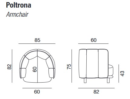 Chain Twils Armchair dimensions