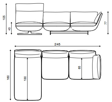 Biggie Sofa Twils dimensions