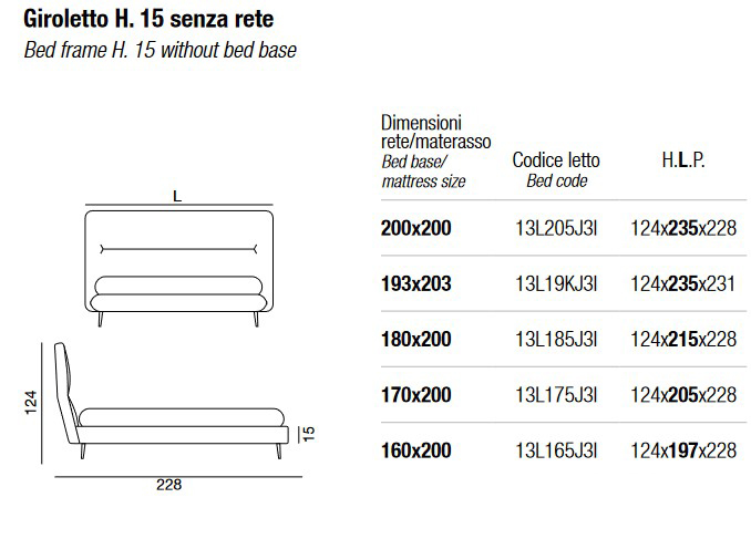 De-Light Twils Double Bed dimensions