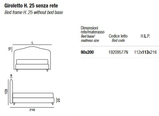 Medea Twils Single Bed - Dimensions